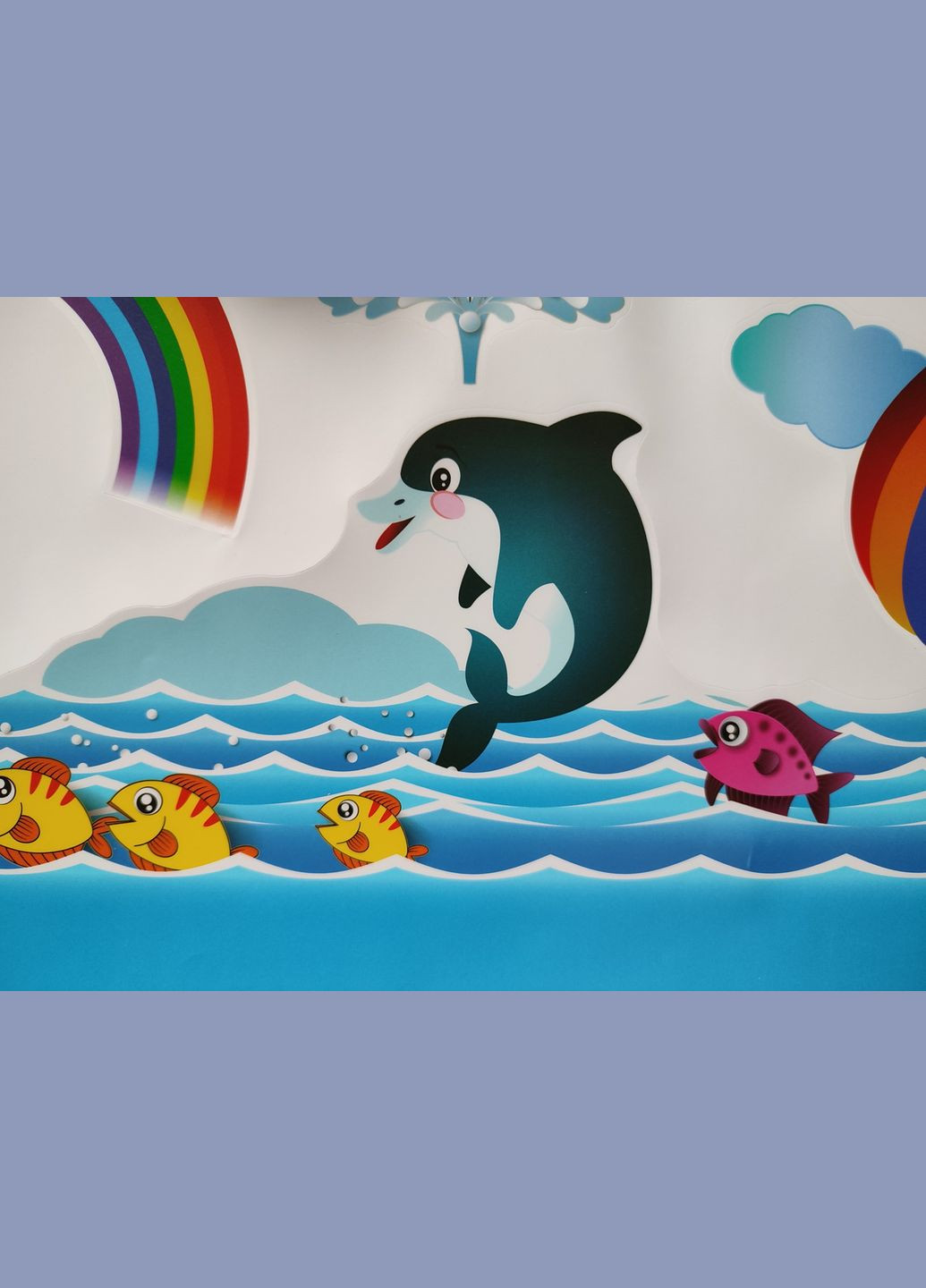 Вінілові наклейка на стіну Море маяк кит (лист 50 х 70 см) Б115 No Brand (302810317)