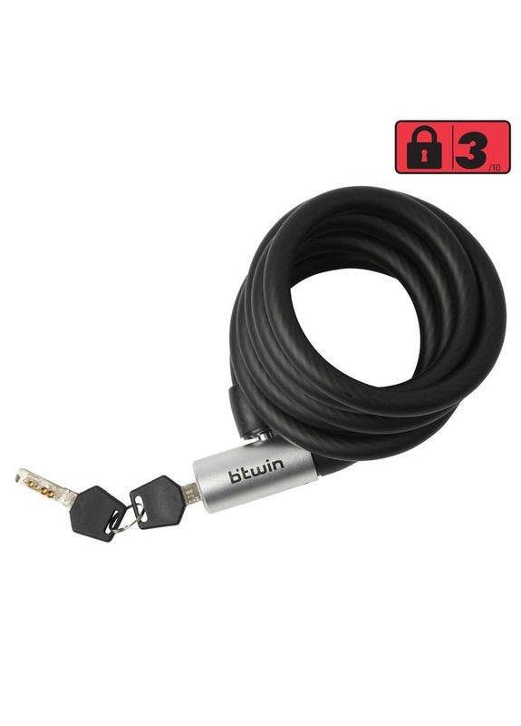 Велосипедний Замок (Велозамок) 600г Довжина 150 см Оцінка безпеки 3 ELOPS (336550304)