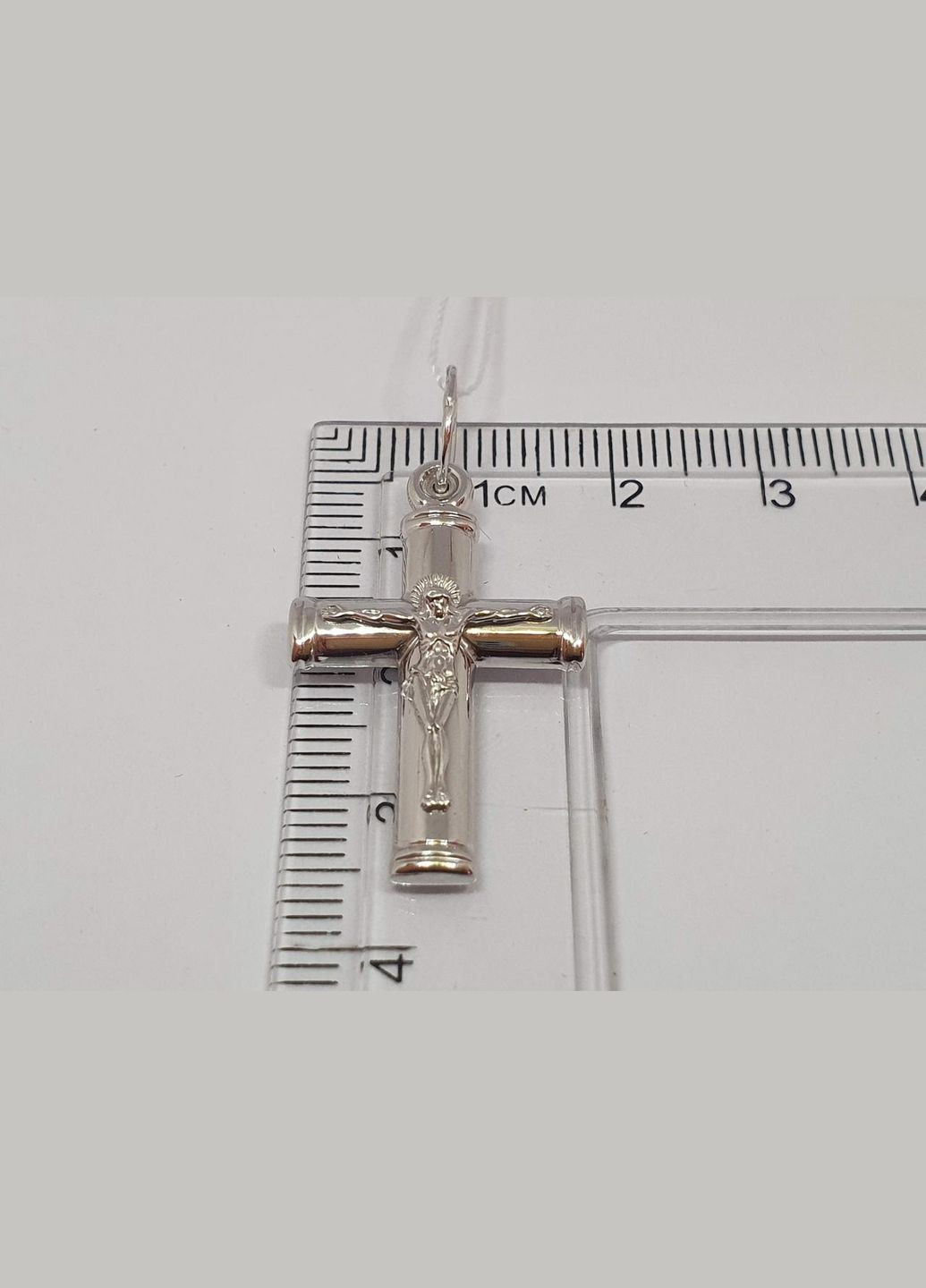 Серебряный крест Распятие Христа. 3592-ПР Харківська ювелірна фабрика (299153344)