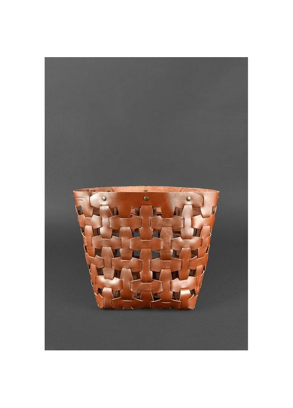 Шкіряна сумка жіноча через плече шоппер Пазл L світло-коричнева Krast BlankNote (302009067)