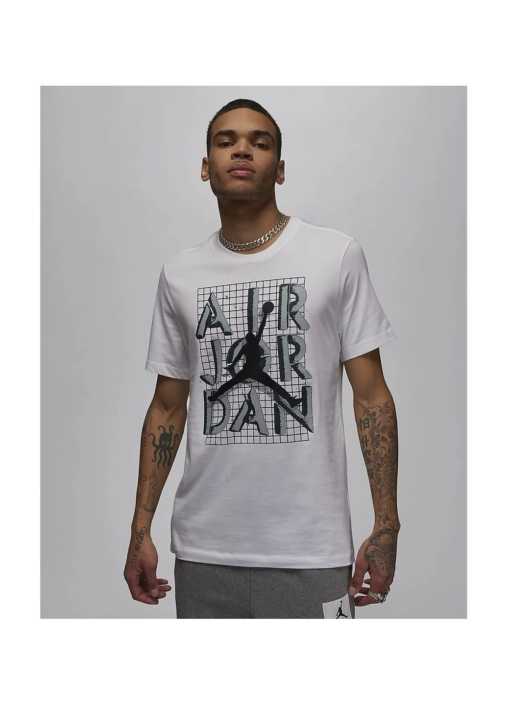 Біла футболка чоловіча t-shirt brand white Air Jordan