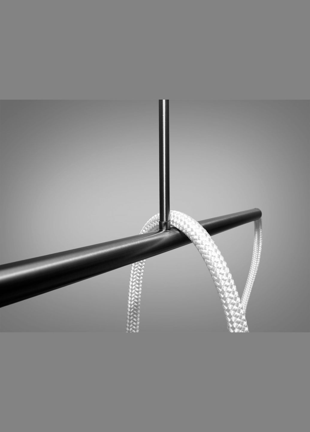 Люстра металева чорний хром LED 32Вт білий плафон-шнур 120х150 см Diasha (301347290)