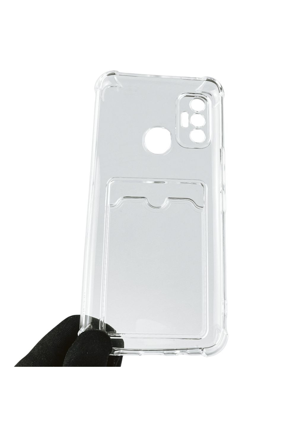 Чехол для Spark 7 (KF6n) с бронь углами с карманом для карточек k-pop на техно спарк 7 прозрачный Tecno (366235195)