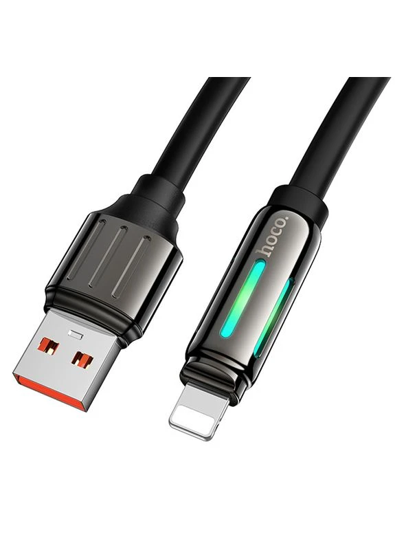 Дата-кабель U136 Prize USB to Lightning 2.4A (1.2m) Black Hoco (386034203)