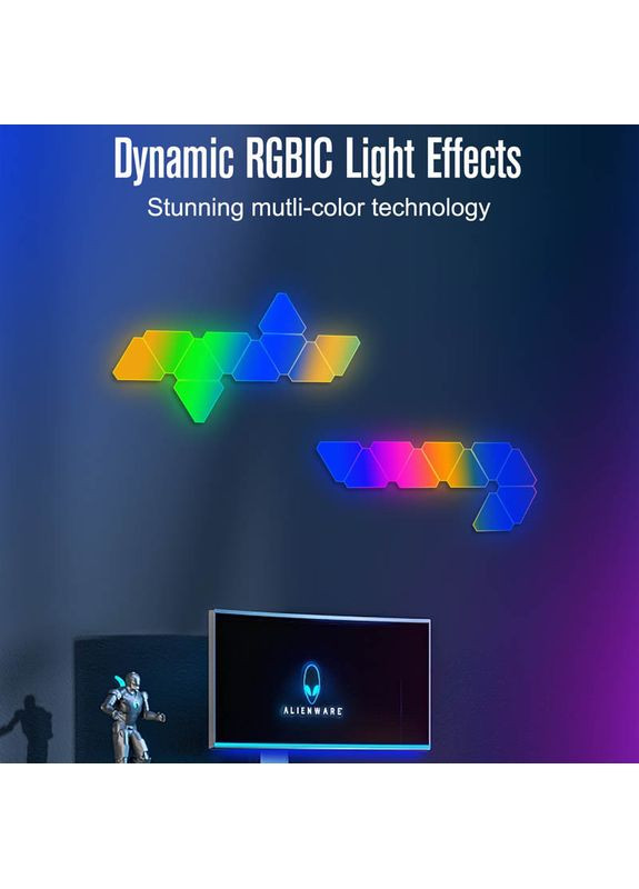 Настенный светильник Smart Triangular Quantum Light SAL-012B Bluetooth USB interface with app 10pcs Epik (369668293)