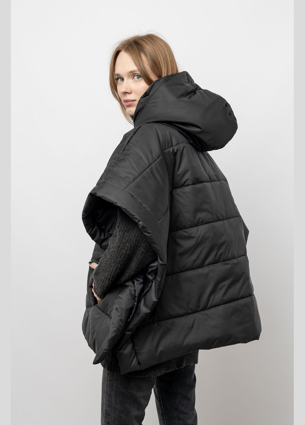 Черная демисезонная женская куртка цвет черный cb-00235477 Yuki