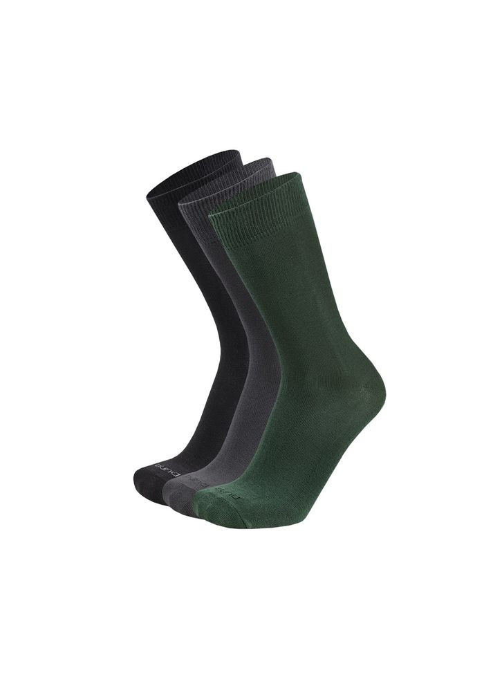 Набор носков из 3 пар. мужские демисезонные хлопчатобумажные 1561 Темно-зеленый Duna (276525773)