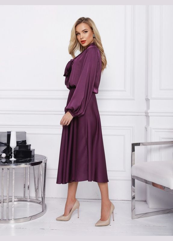 Фиолетовое вечернее платье 12380 фиолетовое ISSA PLUS однотонное