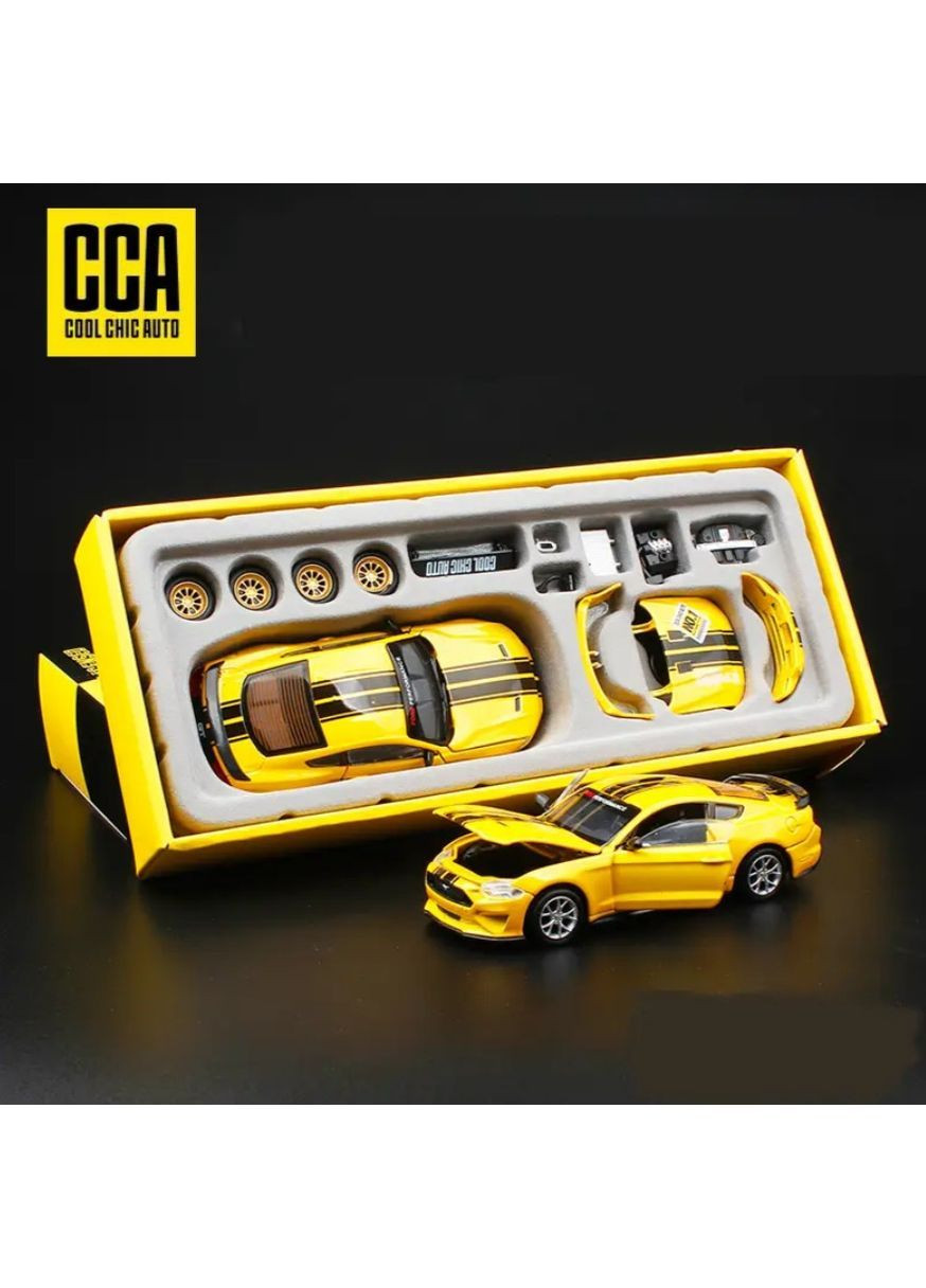 Конструктор металевий Ford Mustang GT 2018 жовтий 1:42, гоночний автомобіль для дітей, розвивальний набір для складання No Brand (364191315)