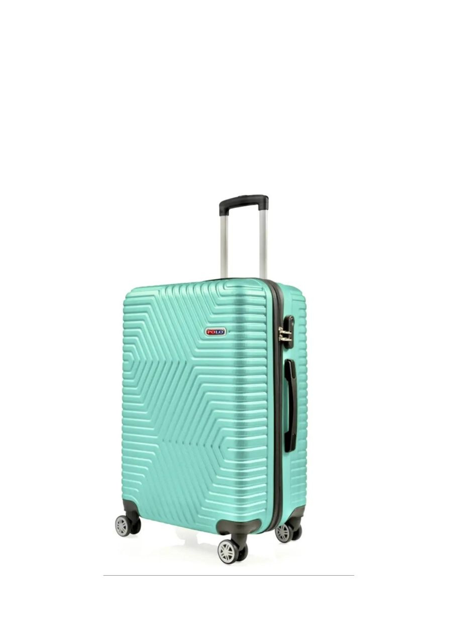 Чемодан Турция Средняя (М) ABS пластик На 4-х двойных колесах 70л ПК011-М Мятный Polo (365309821)