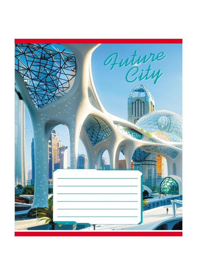 Зошит учнівський "Міста майбутнього" 024-550177K-5 в клітинку, 24 аркуші No Brand (362571122)