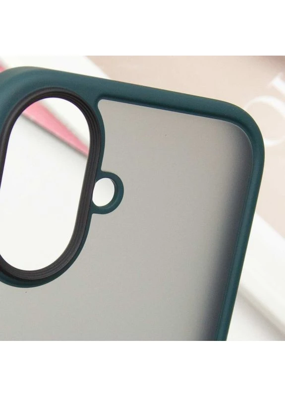 TPU+PC чохол Metal Buttons для Apple iPhone 16 (6.1") Зелений No Brand (370606062)
