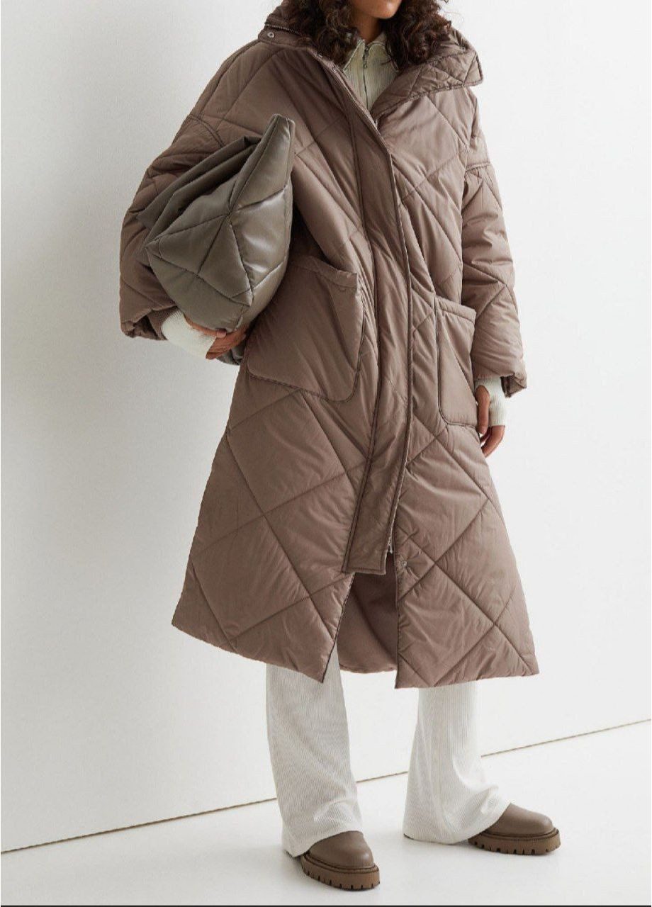 Бежеве демісезонне Пальто стьобане H&M