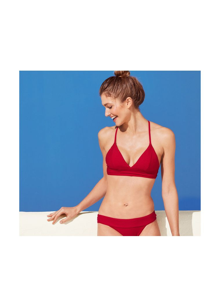 Верхня частина купальника з регульованими бретелями для жінки LYCRA® 443452 40(M) червоний Esmara С открытой спиной, С открытыми плечами (340646645)