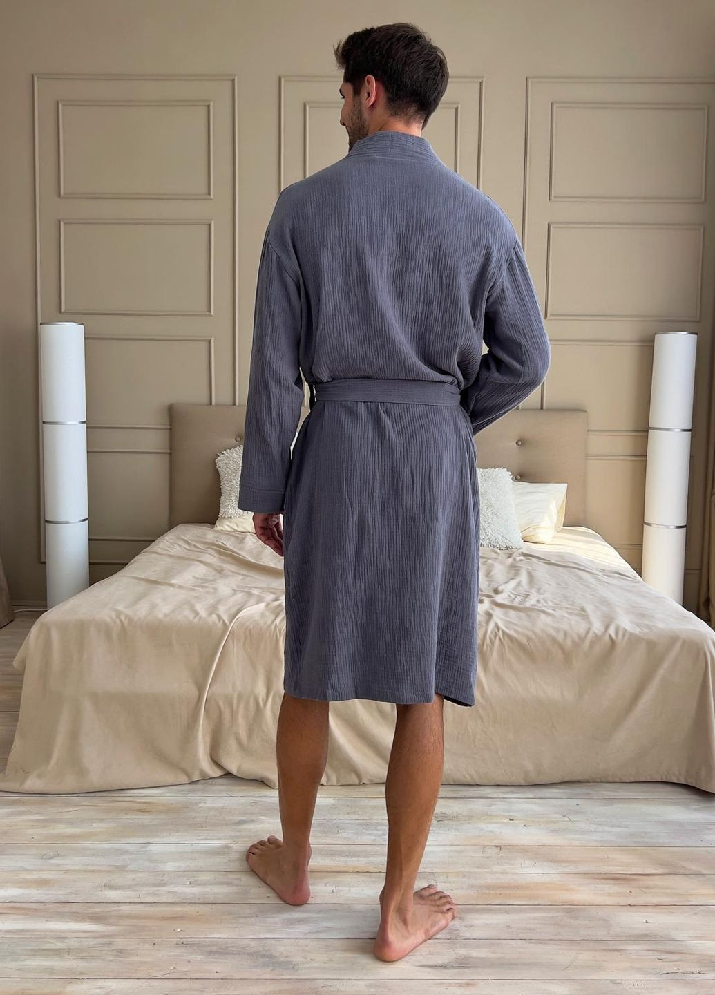 Мужской муслиновый халат, размер M Vishnya (328389380)