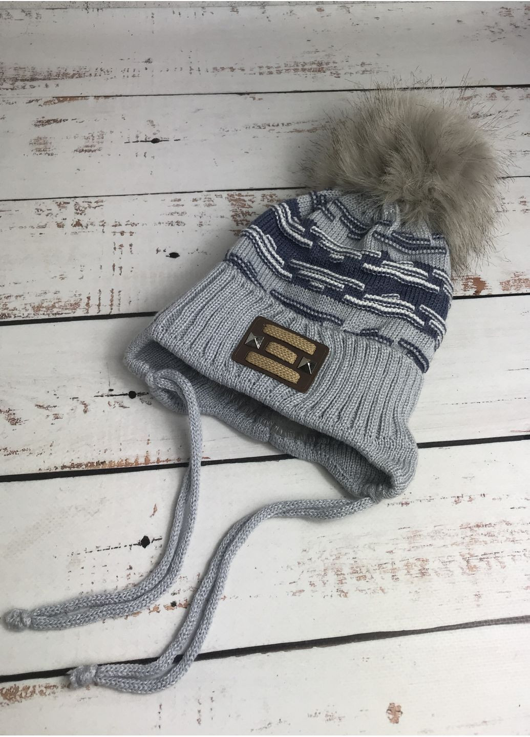 Шапка детская для мальчика Серый (487) Shela (366276926)