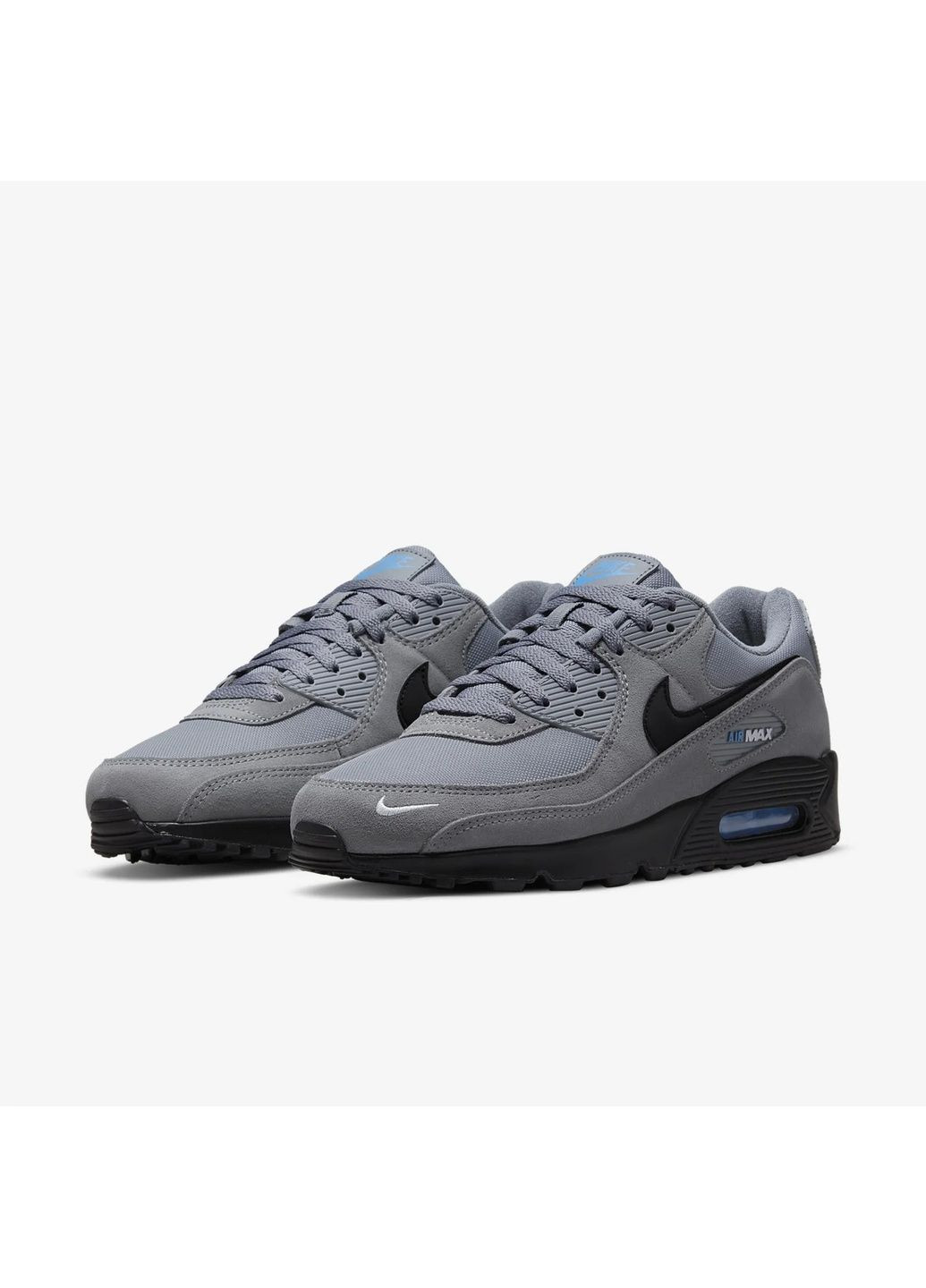 Чорні кросівки чоловічі air max 90 grey/black Nike