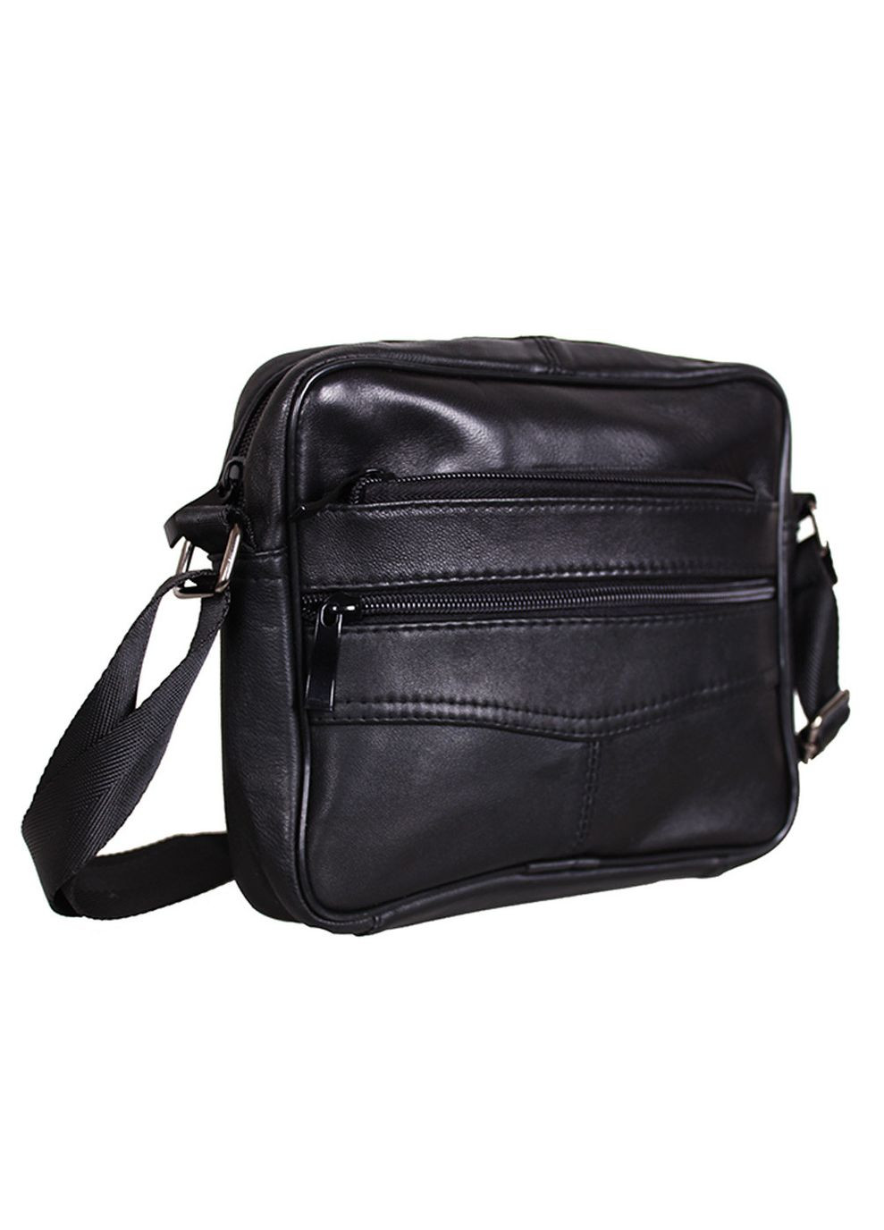 Чоловіча шкіряна сумка SW275 чорна No Brand (370848165)