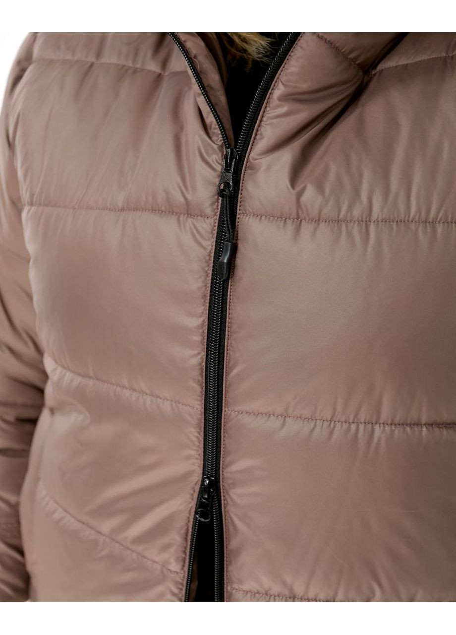 Бежева зимня жіноча зимова куртка куртка-пальто No Brand