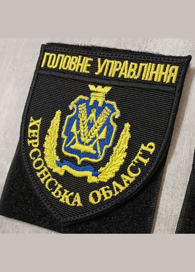 Шеврон Главное Управление Национальной Полиции — Херсонская область цветная, черная окантовка No Brand (336381715)
