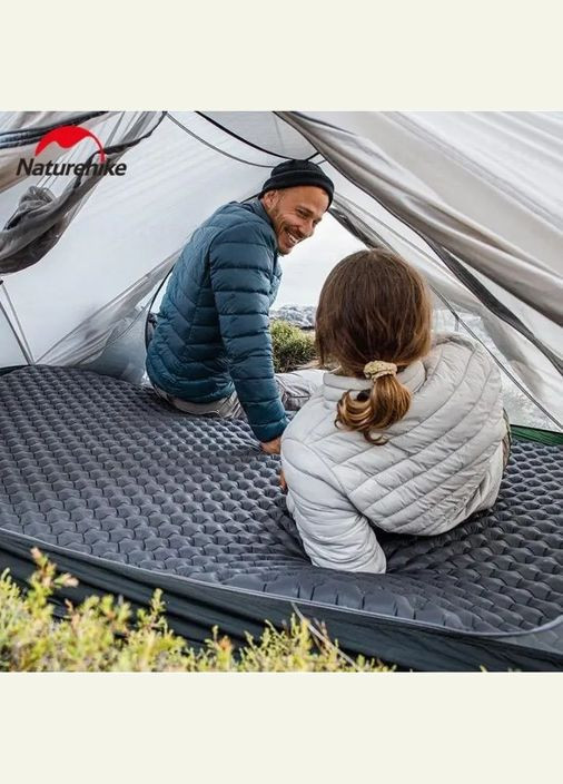 Матрас надувной сверхлегкий CNH22DZ018, с мешком для надувания, прямоугольный черный 183 см. Naturehike (353502645)