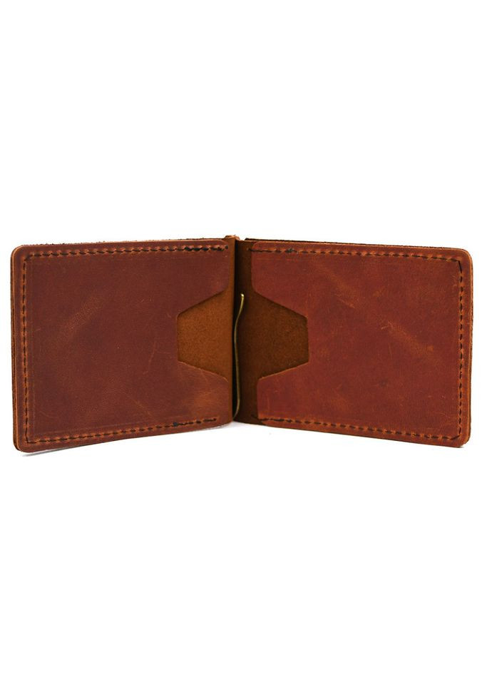 Затискач із монетницею шкіряний коньячний RB-hold2-3md TARWA (333965764)