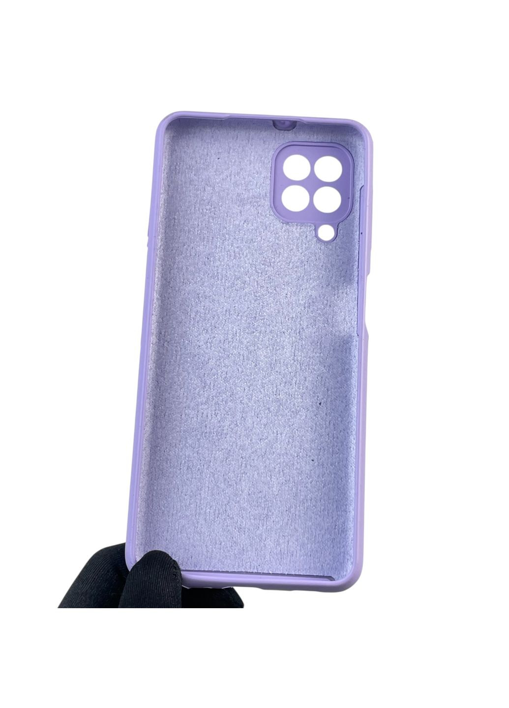 Чехол для Galaxy A22 4G (SM-A225F) силиконовый с микрофиброй нескользящий на самсунг а22 4г сиреневый Samsung (366387256)