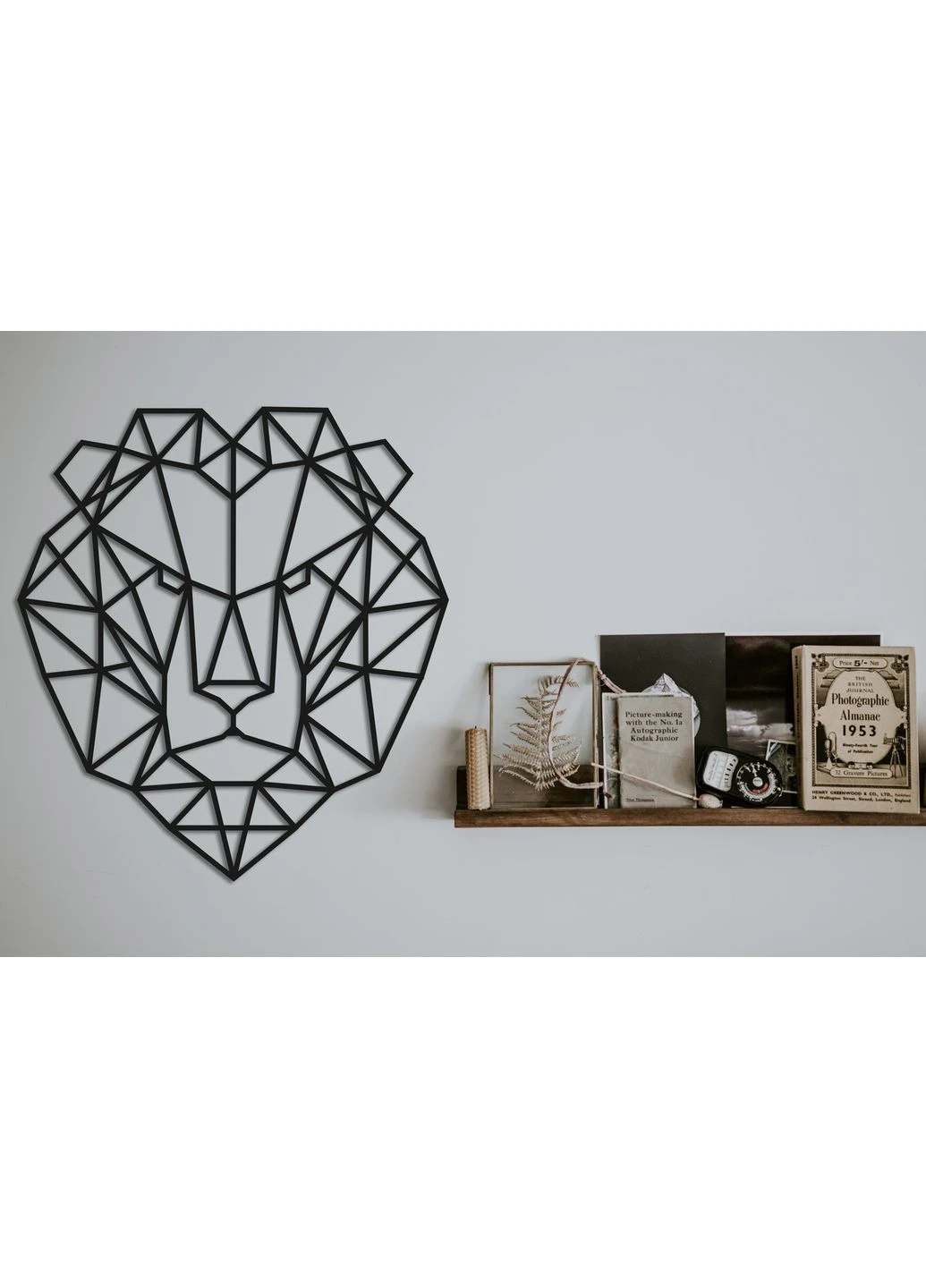 Деревянное панно на подарок Geometric lion 90х82 см Decart (360610033)