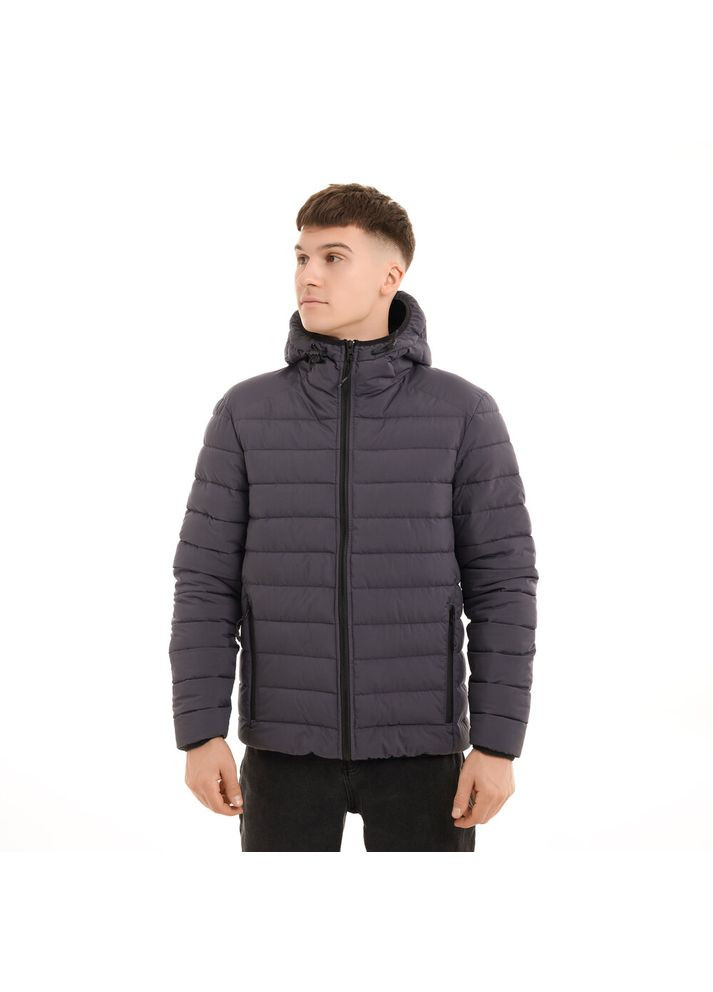 Темно-сіра демісезонна куртка beggin темно-сірий Pobedov