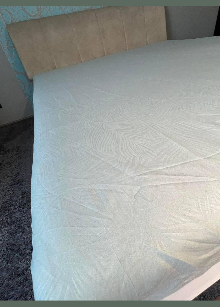 М'яке натяжне простирадло на ліжку на гумці 180x200x15 см мікросатин Сірий (П4К-rezinka002-28) No Brand (308754510)