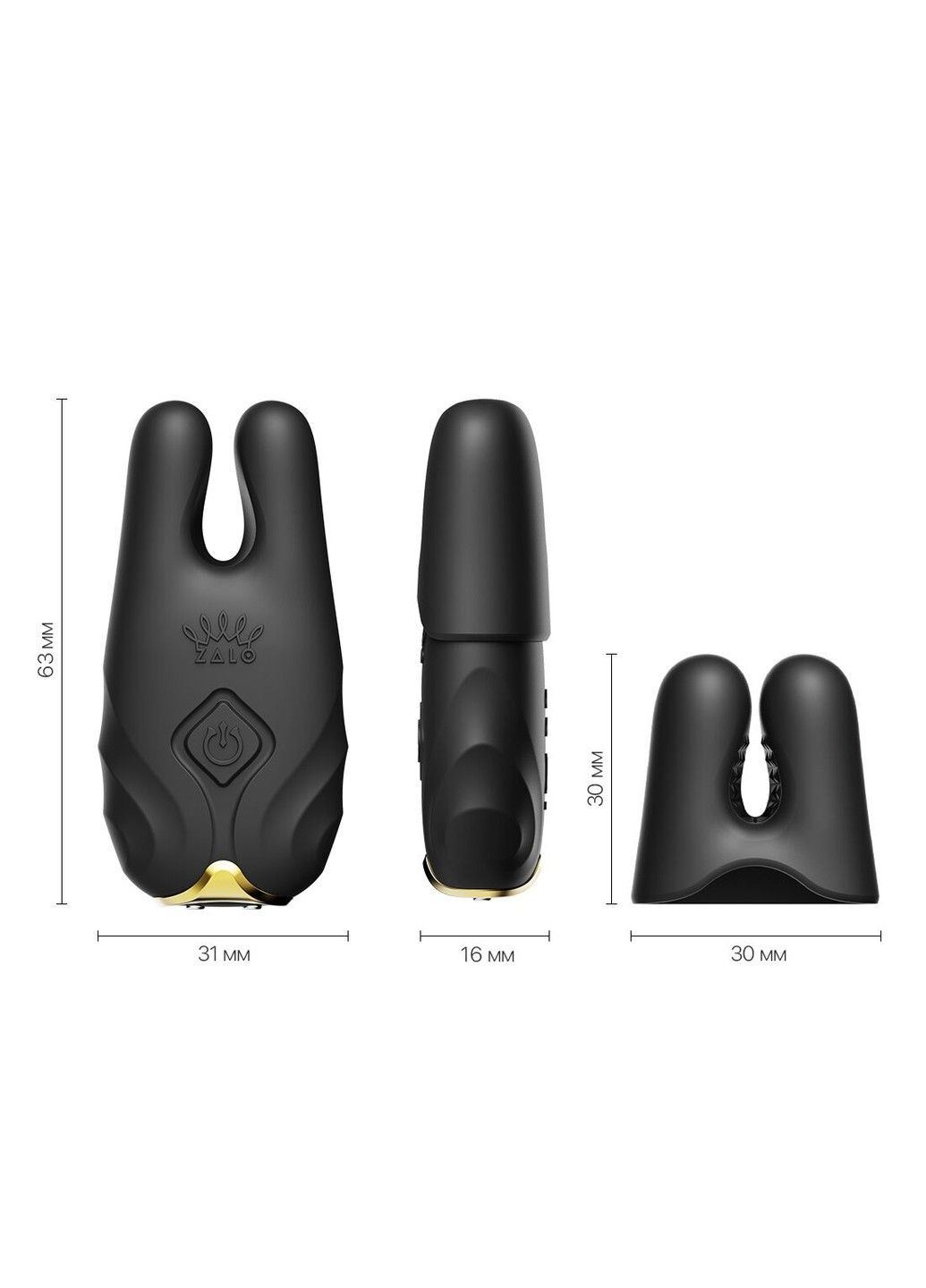 Смарт-вібратор для грудей - Nave Obsidian Black, пульт ДК, робота через додаток Zalo (339865915)