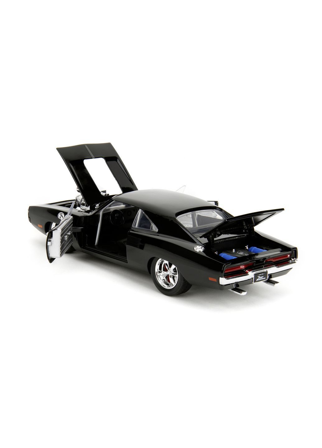 Машина металлическая Форсаж Додж Чарджер (1970) с фигуркой Доминика Торетто, 1:24, черный () Jada 253205006 (362003709)
