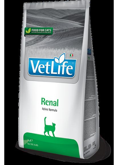 Vet Life (Фарміна Вет Лайф) Cat Renal Ветеринарна дієта для котів та кішок із захворюванням нирок 2 кг Farmina (360544094)