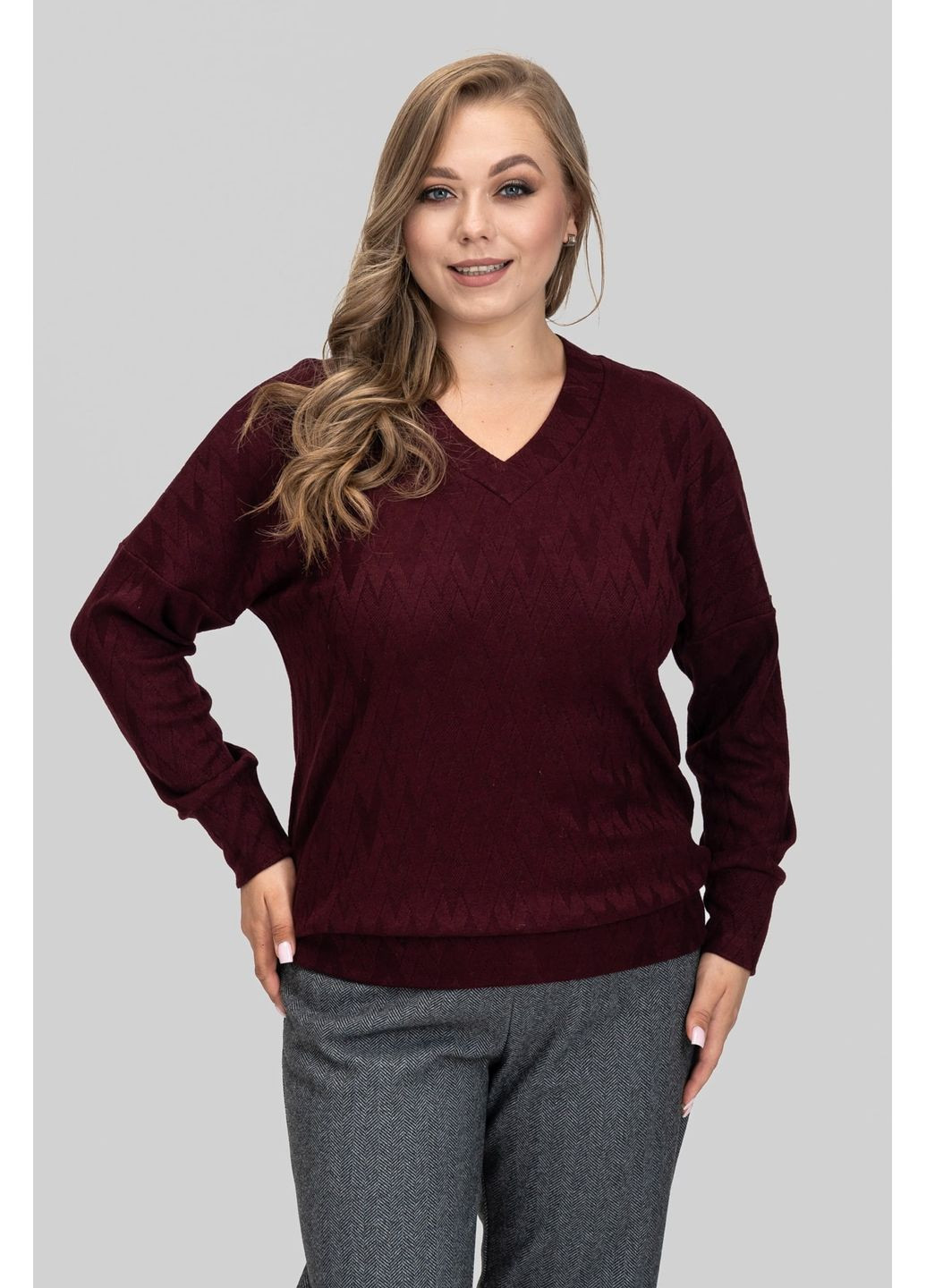 Бордовый демисезонный женский свитер из ангоры мелисса all posa (ap102600p) A'll Posa