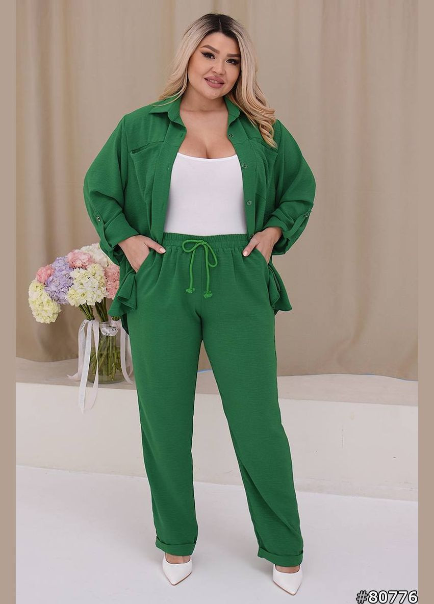 Костюм из американской креп-жатки – стиль и комфорт в каждой детали. queensleep_7km 323 (340479873)