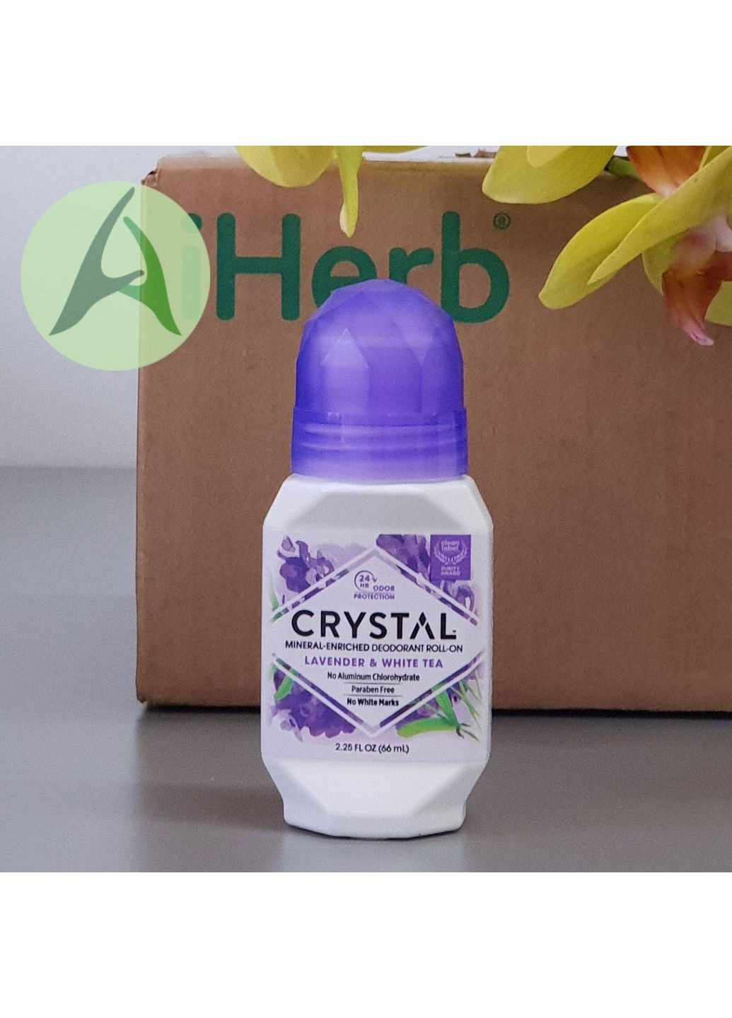 Натуральний кульковий дезодорант, лаванда та білий чай, 66 мл Crystal (361858859)