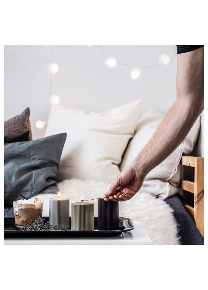 Набір ароматичних свічок ІКЕА Ö 3 шт кедр і ваніль IKEA (272150020)