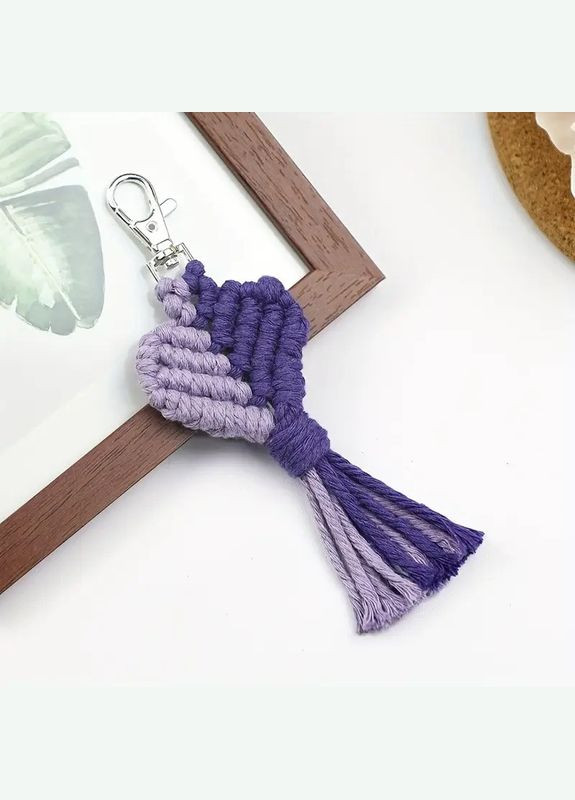 Набір макраме для рукоділля для ручної пряжі брелока для ключів або аксесуарів 15х5см, No Brand (338854920)
