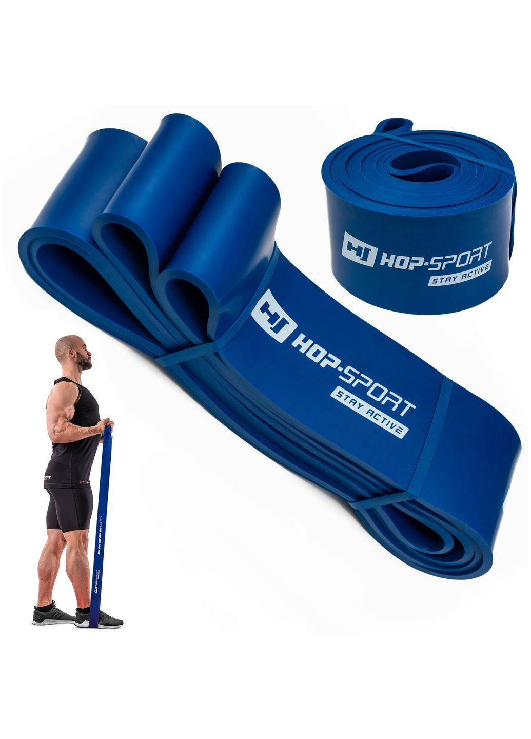 Резинка для фитнеса 2880 кг HS-L064RR синяя Hop-Sport (301538608)