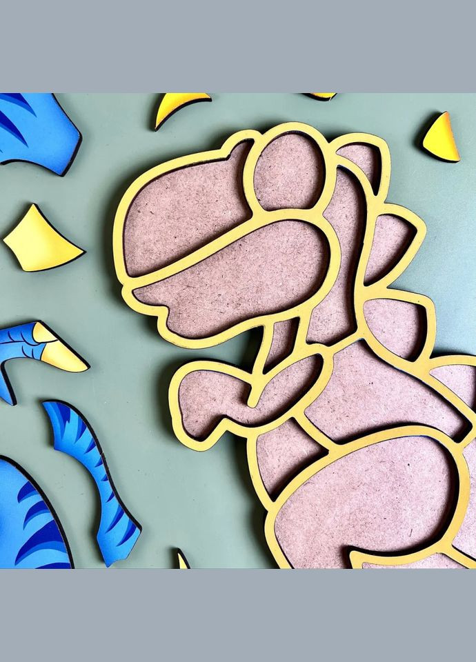 Деревянный пазлвкладыш "Динозавр" (ПСД092) PSD092 пазл-контур Ubumblebees (304407745)