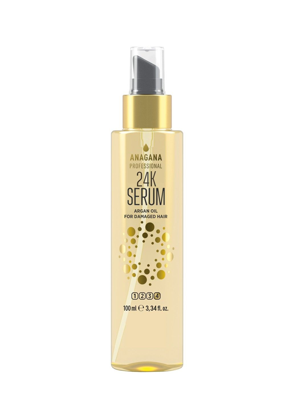 Флюїд 24К з олією Арганії для пошкодженного волосся 24К SERUM argan oil for damaged hair 100 мл ANAGANA (341319340)