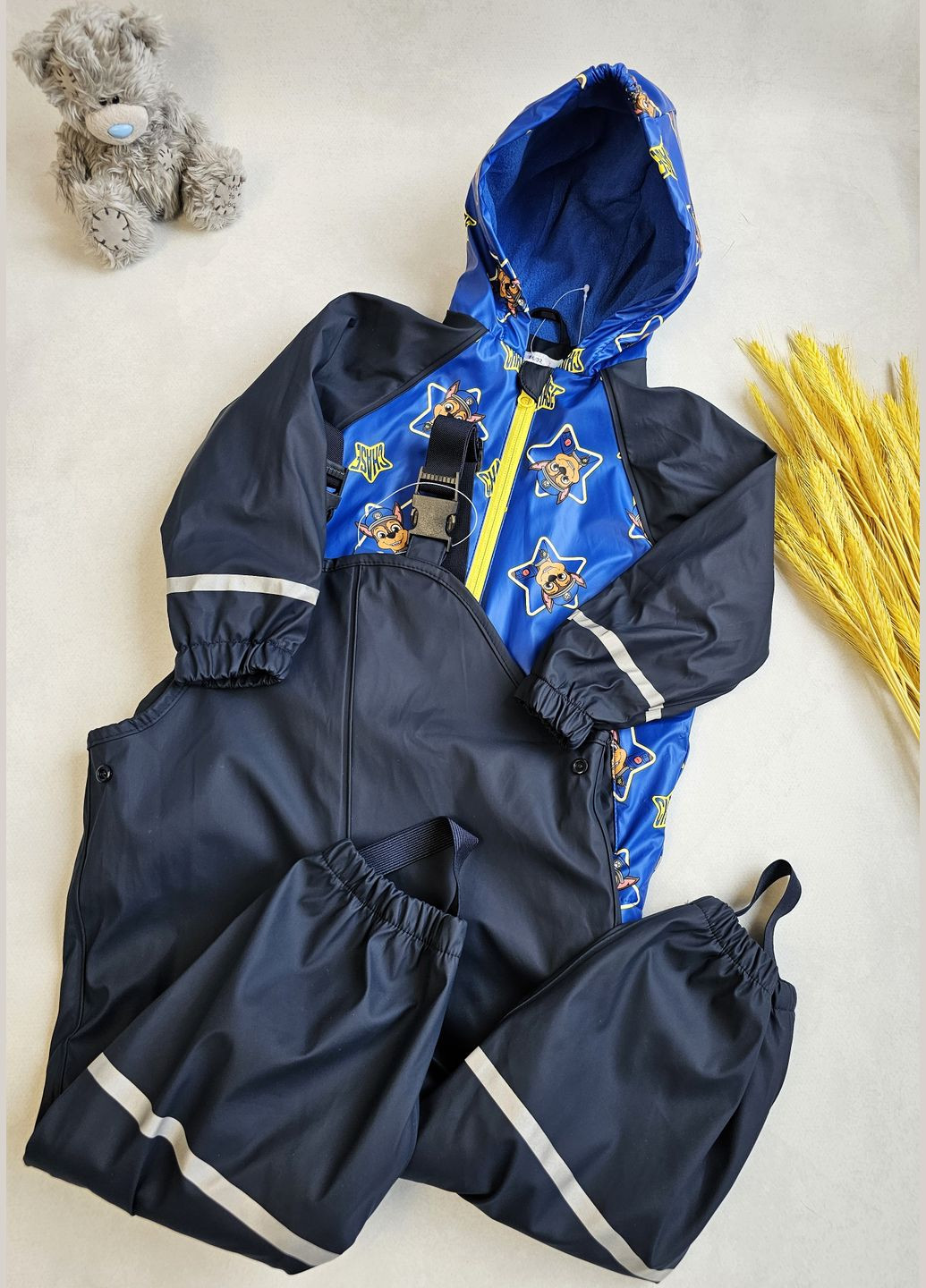 Дождевик детский костюм на флисе грязепруф Lupilu Куртка та Напівкомбінезон (322300230)