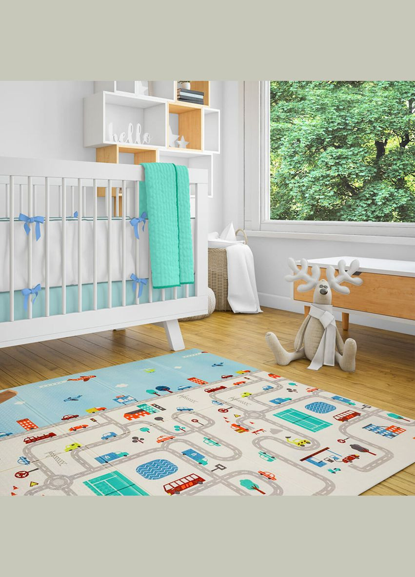 Детский складной развивающий термоковрик "Дорога | Лес" 200х150х0.6см (235) SW00000155 Mat4baby (304265550)