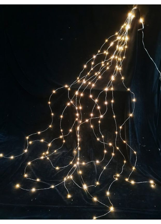 Гірлянда електрична "Оберемок струн", 200 LED, 10х2м, теплий білий, від мережі Chomik (369144847)