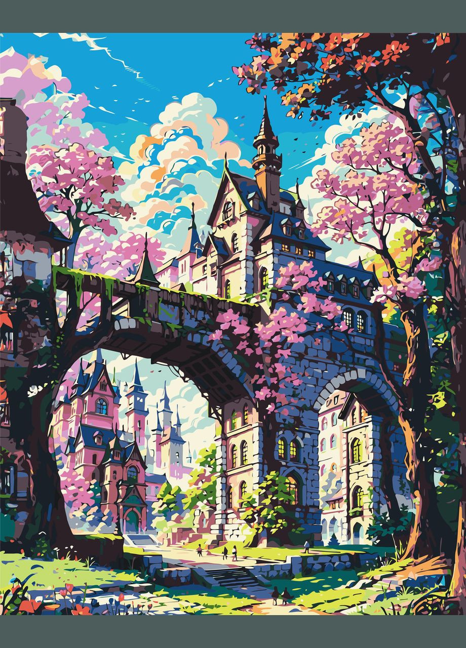 Картина за номерами Міста. Казковий замок 40*50 см Оригамі LW 3331 Origami (322142142)