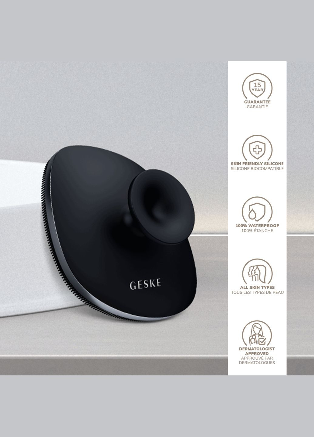 Щітка для тіла Body Brush metal 4в1 black GESKE (341526171)