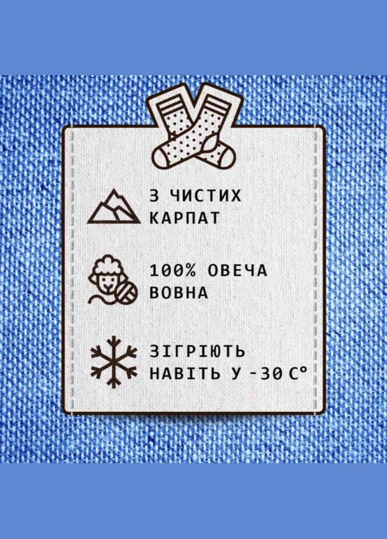 Набір шкарпеток Тепло Карпат вовна 40-41 5 пар Синій Лео (276256652)