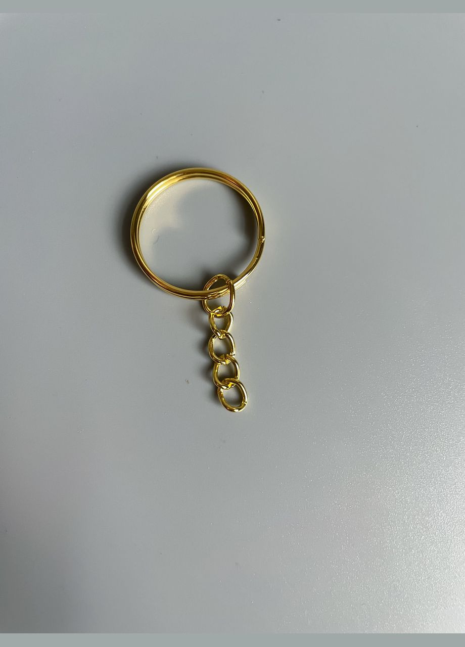 Фурнітура золото кільце з ланцюжком для брелків колір золото No Brand (370567181)