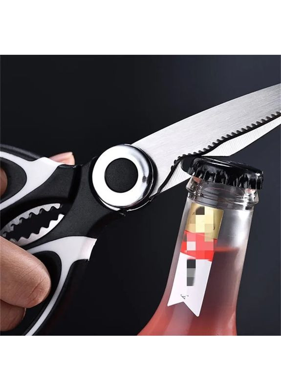 Кухонные ножницы с орехом и открывалкой Black No Brand (365721936)