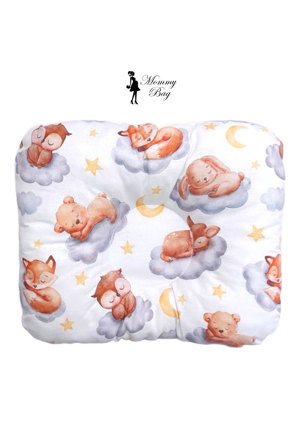 Ортопедическая подушка для новорожденных Спящие зверьки №25 Mommy Bag (285720529)